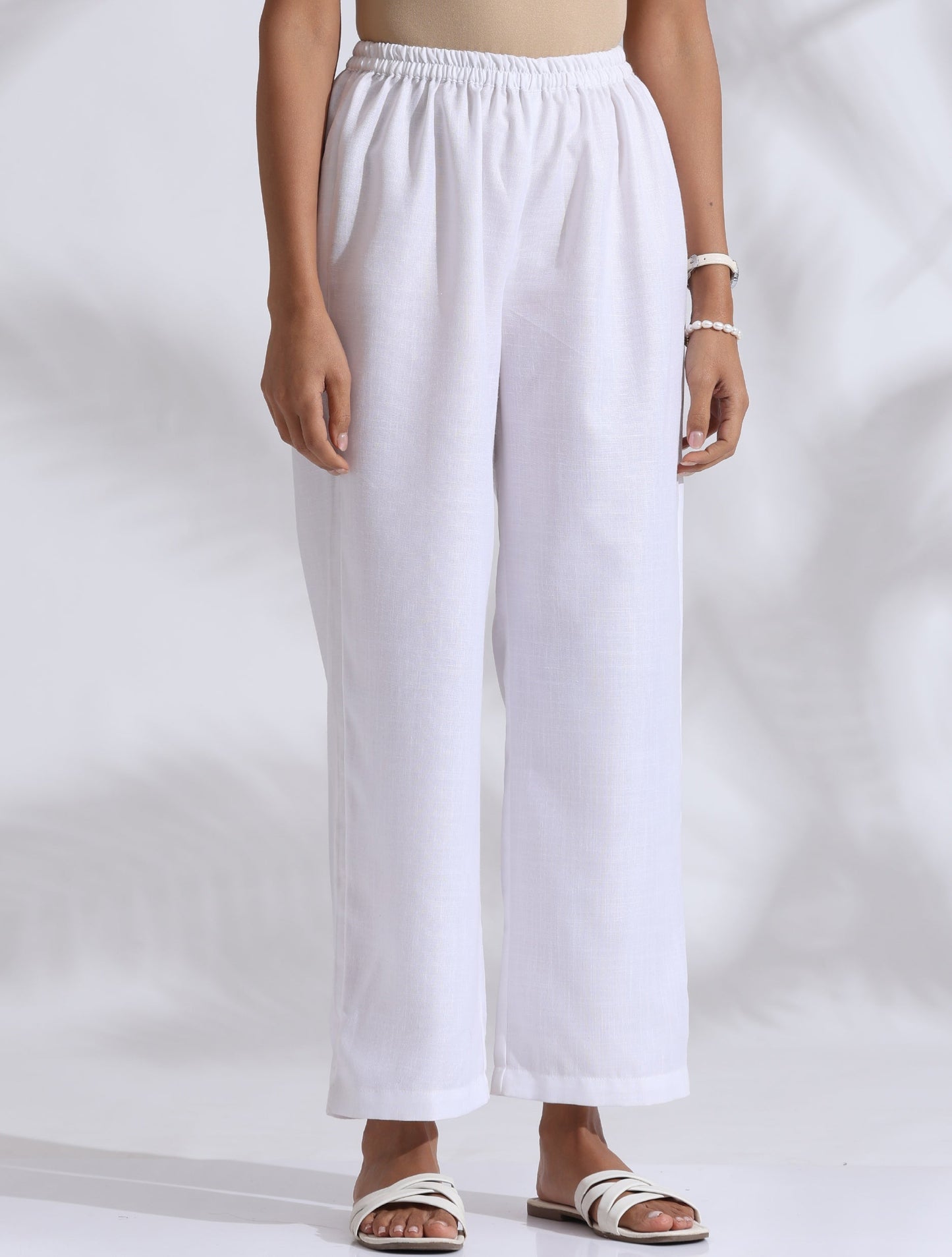 trueBrowns White Slub Kurta Co-ord Set - Distacart