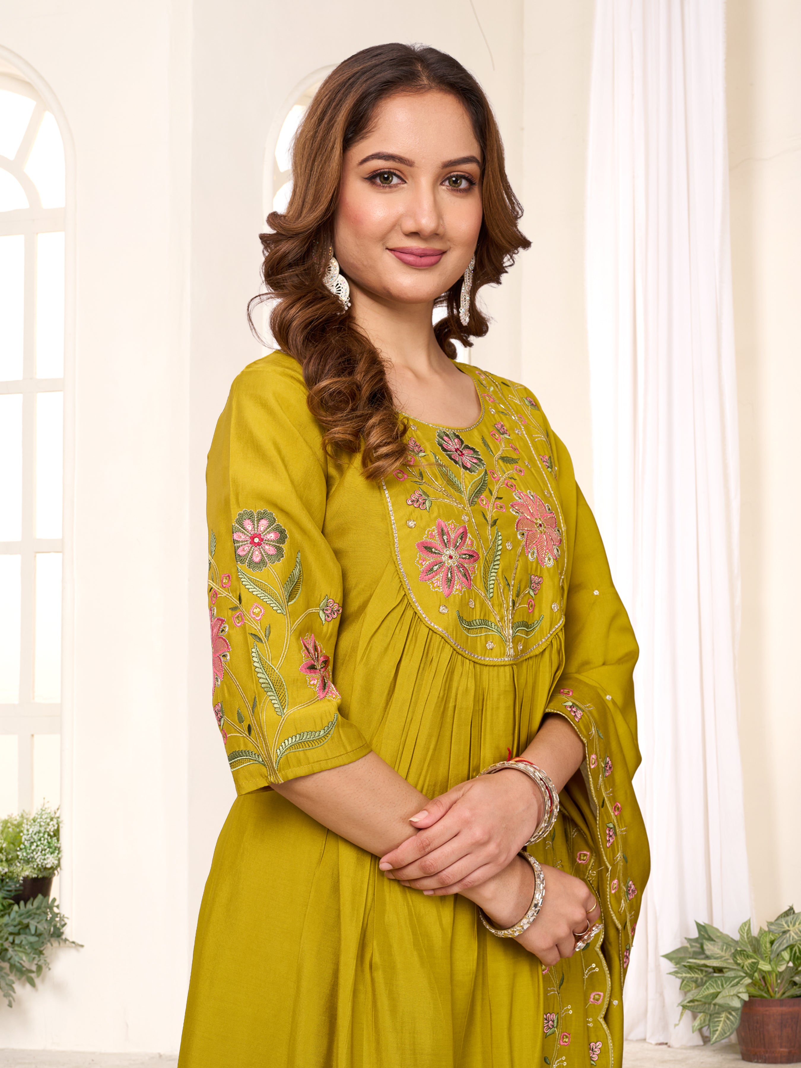 Pramukh Fab Mustard Color Viscose Roman Silk Kurta Set - Distacart
