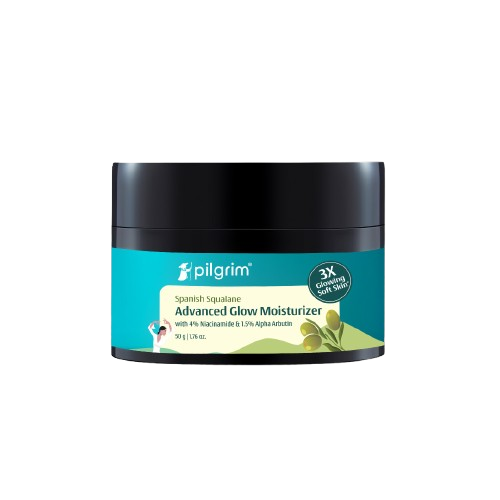 Pilgrim Glow Moisturizer Face Cream With Niacinamide & Vitamin C For Glowing Skin, Dry Skin Hydration, Non-Greasy - Distacart
