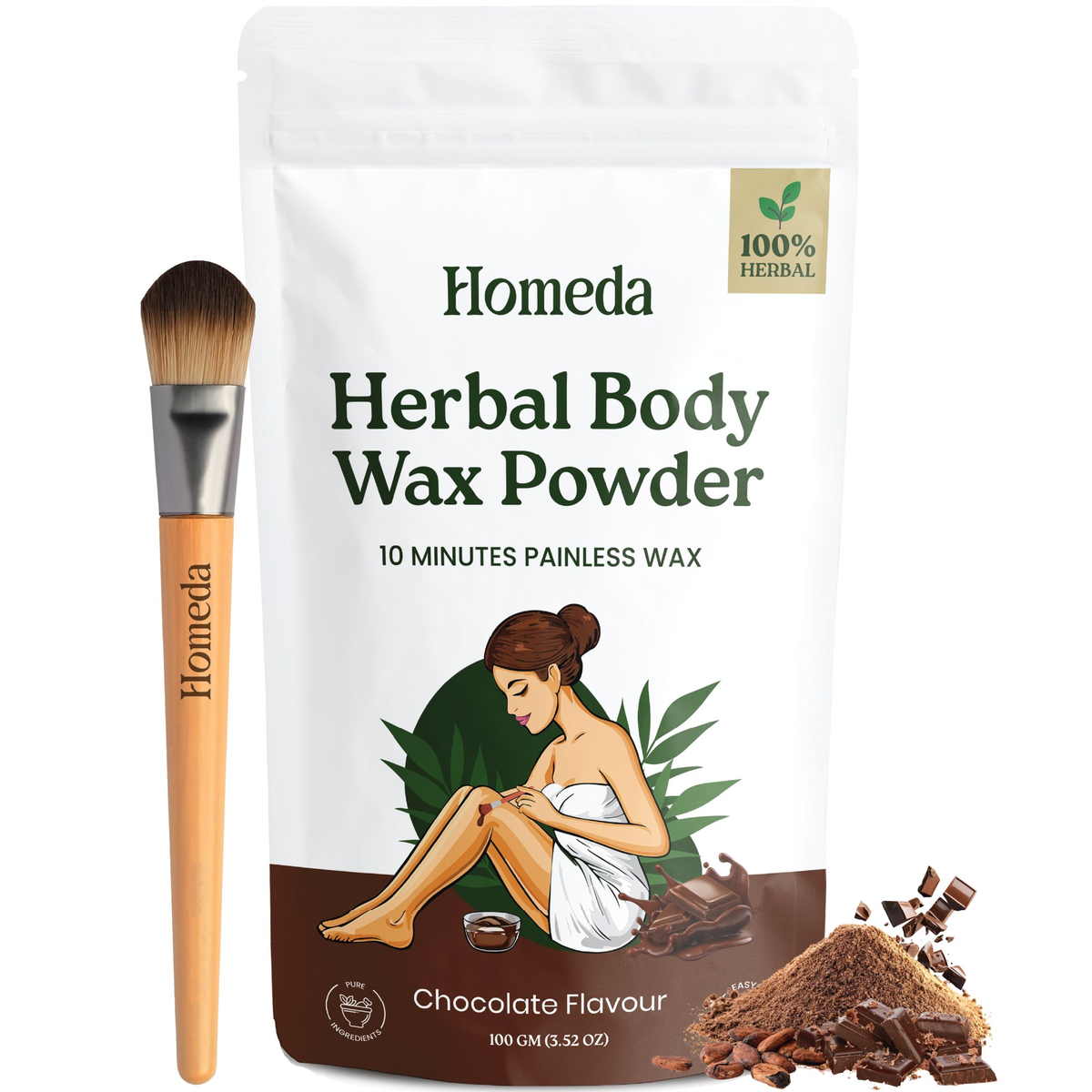 Shudh Online Herbal Wax Powder for Women - Chocolate Flavour