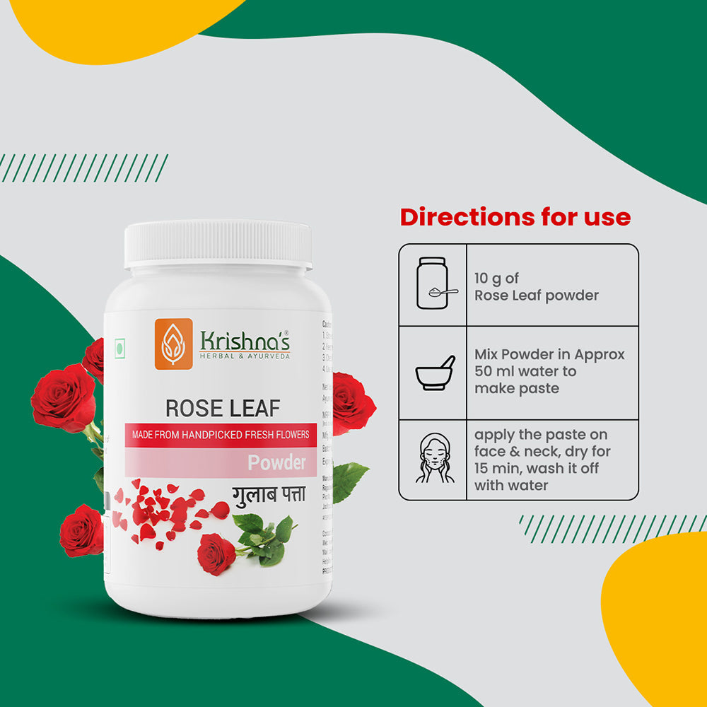 Krishna'S Herbal & Ayurveda Rose Leaf Powder - Distacart