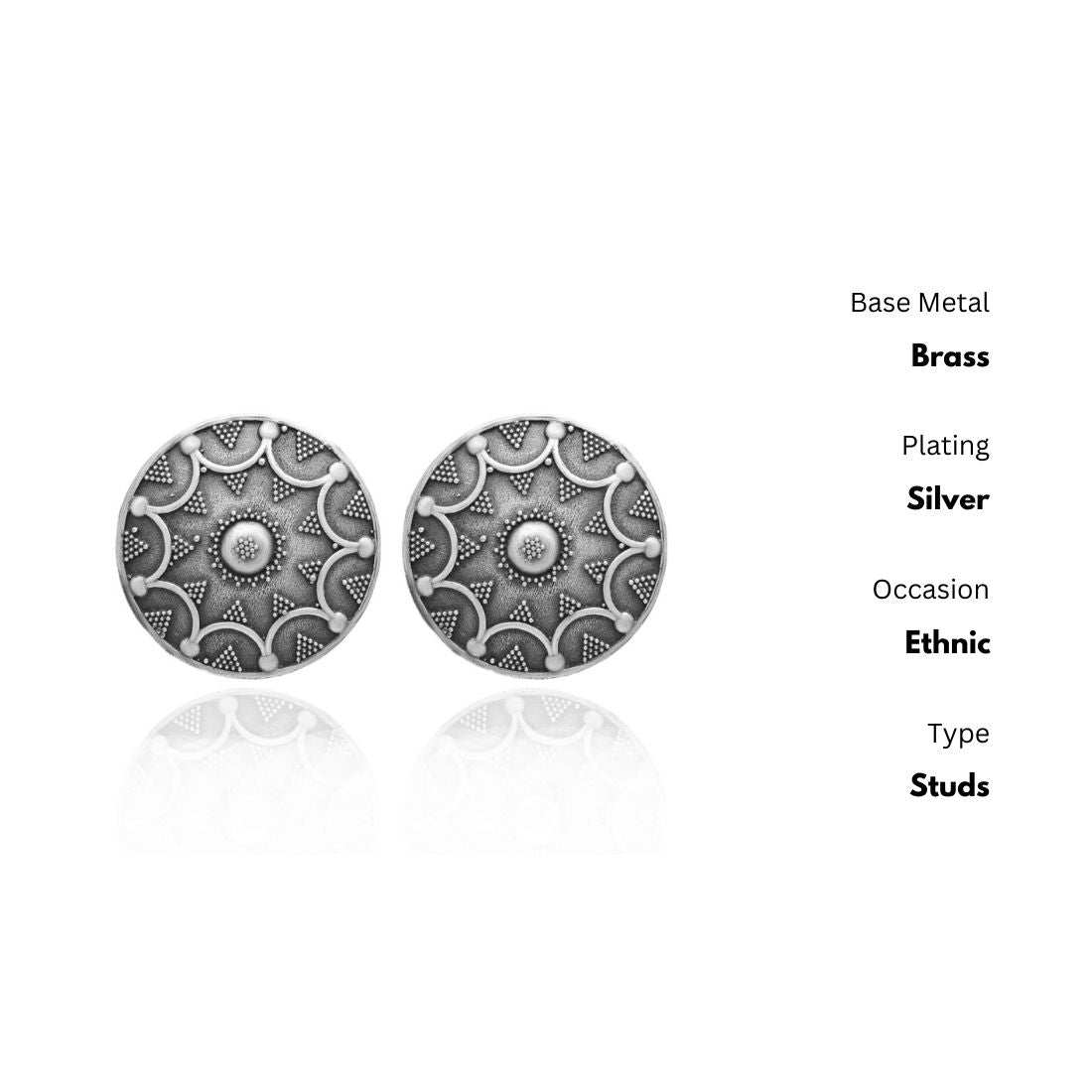 New Stylish Oxidized Gold-Polished Gold Studs Earrings for Womens by House of Ree - Distacart