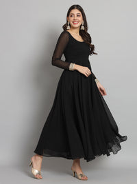 Thumbnail for Fab Fashion Black Gota Anarkali Set
