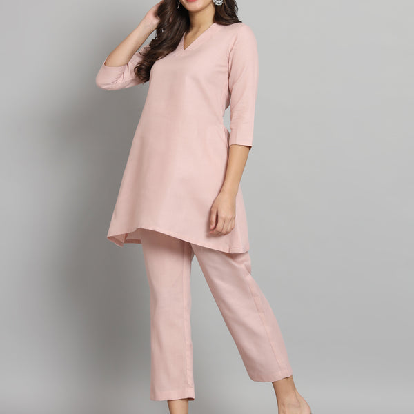 Fab Fashion Rosy Pink Co-Ord Set - Distacart