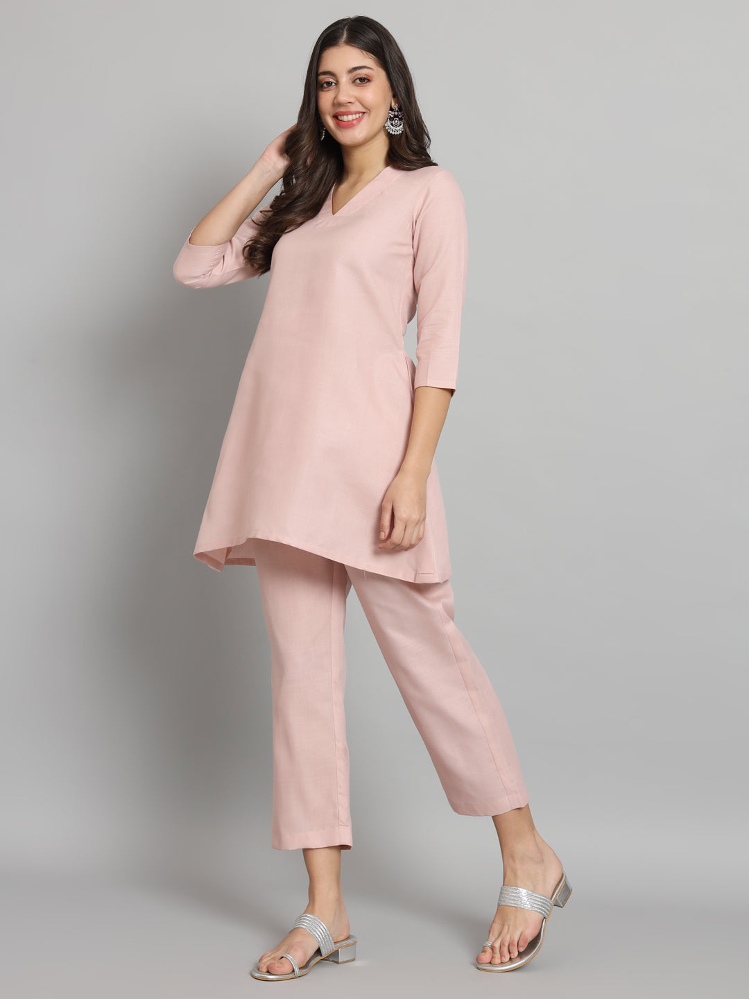 Fab Fashion Rosy Pink Co-Ord Set - Distacart