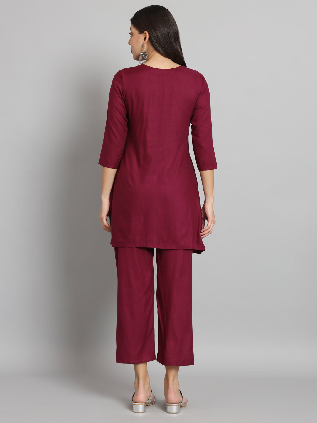 Fab Fashion Maroon Co-Ord Set - Distacart