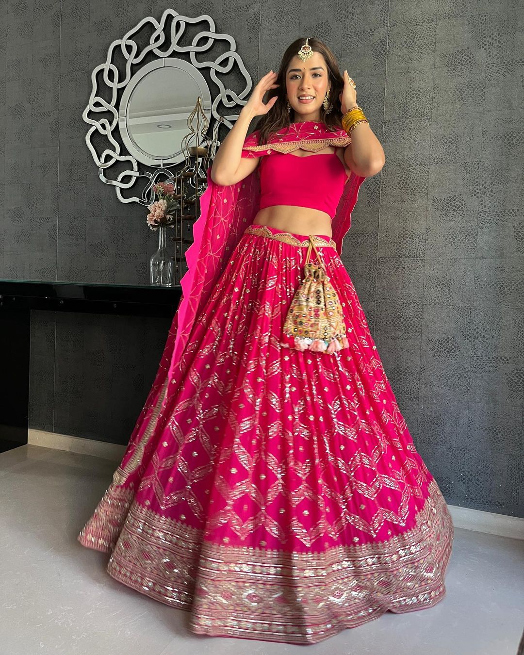 Lehenga Mart Glamorous Designer Lehenga Choli for Bridal and Bridesmaids Wedding Wear Choli - Distacart