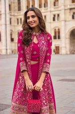 Thumbnail for Anaita Georgette Stitched Suit With Embroidery & Beats Work - Dista