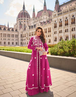 Thumbnail for Anaita Rani-Pink Silk Stitched Suit With Embroidery Work - Dista