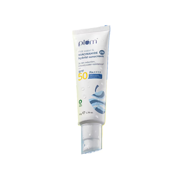 Plum 2% Niacinamide Sunscreen SPF 50 PA+++ UVA/B - Reduces Tan, No White Cast, Dermat Tested - Dista