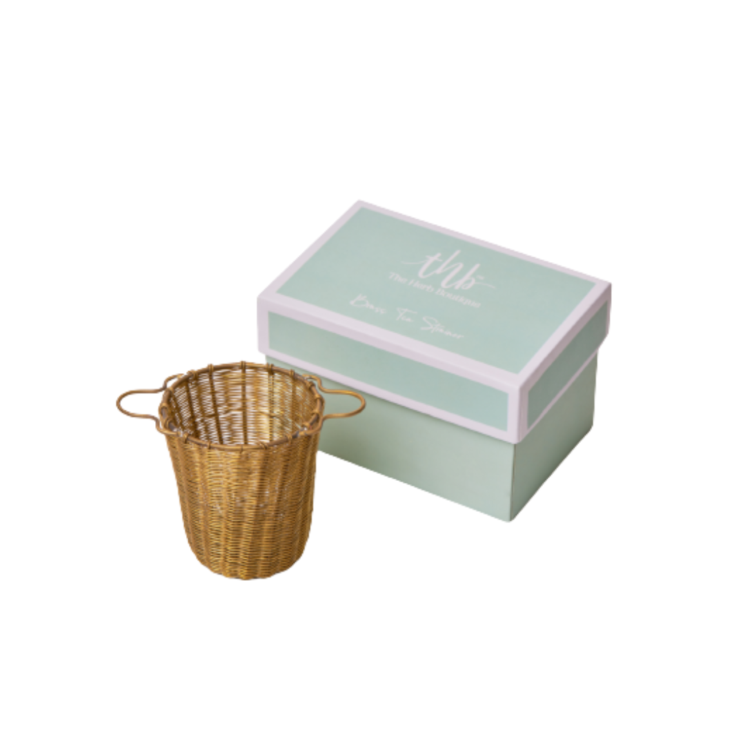 The Herb Boutique Brass Tea Strainer Basket - Distacart