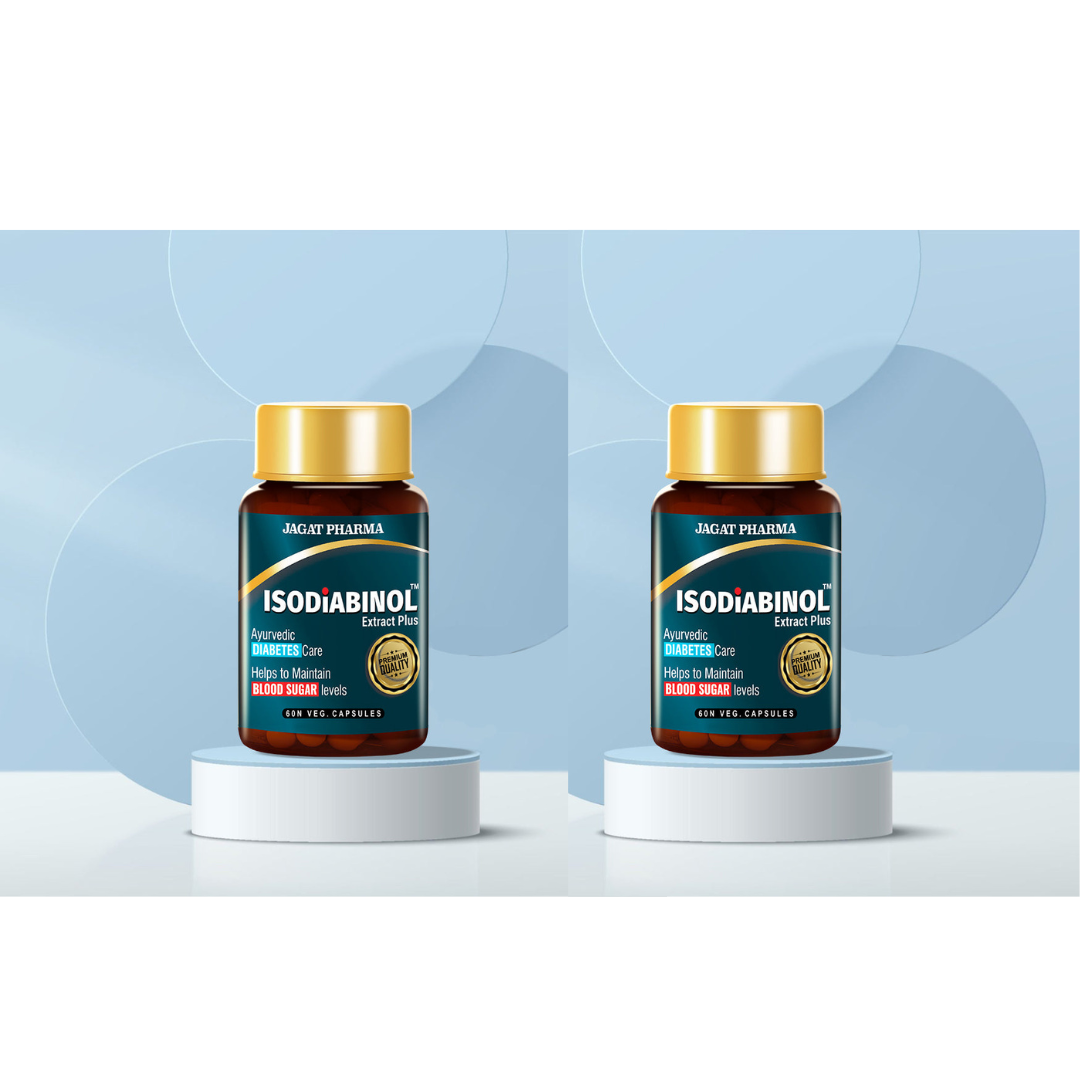 Jagat Pharma ISODIABINOL Capsules 100% Ayurvedic Diabetes Care 60 Caps