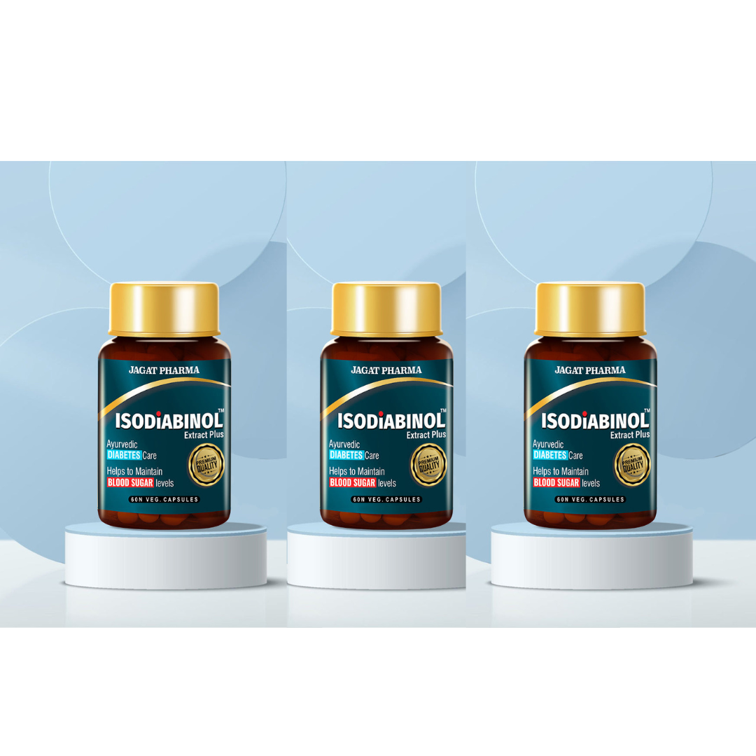 Jagat Pharma ISODIABINOL Capsules 100% Ayurvedic Diabetes Care 60 Caps