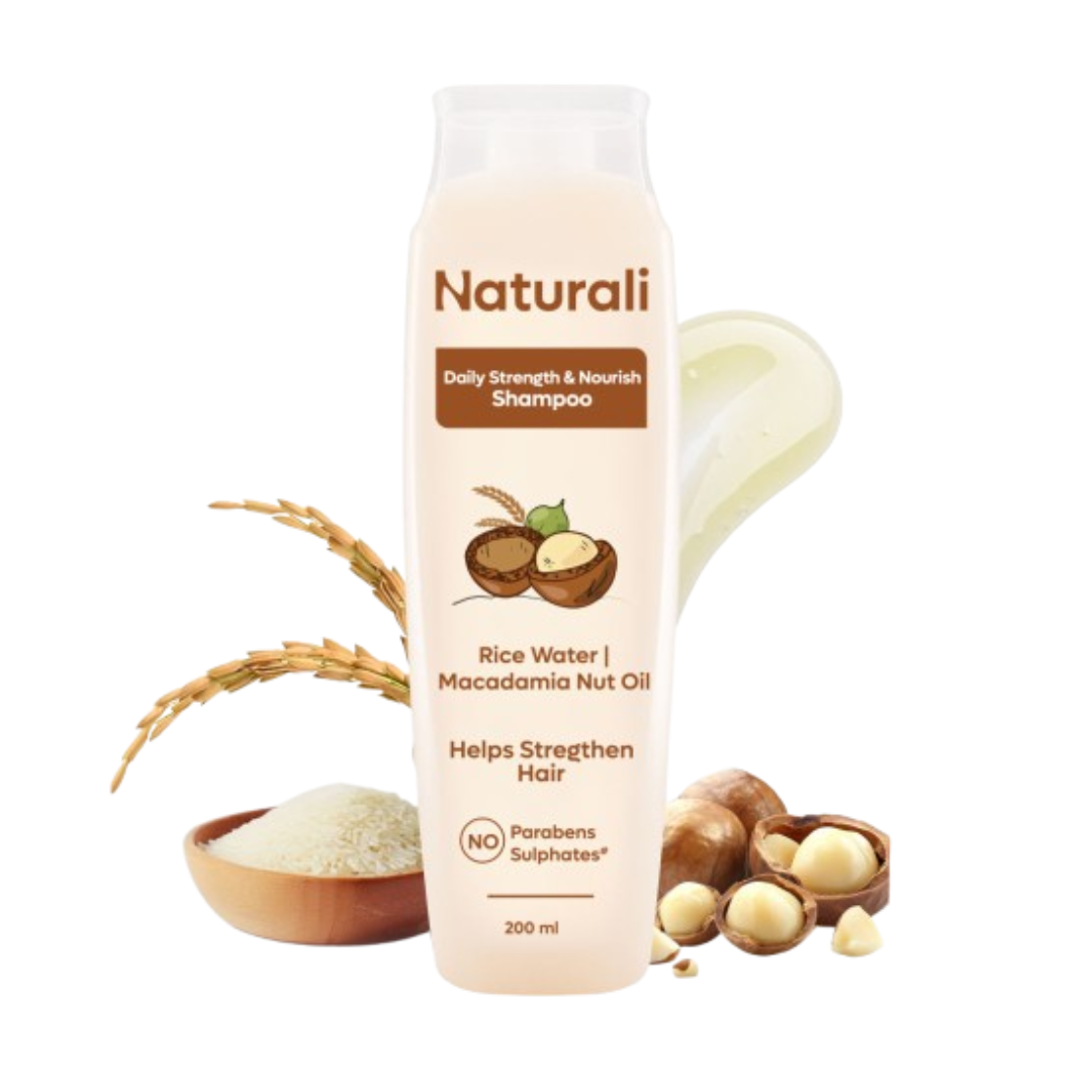 Naturali Daily Strength & Nourish Shampoo with Rice Water & Macadamia Nut Oil