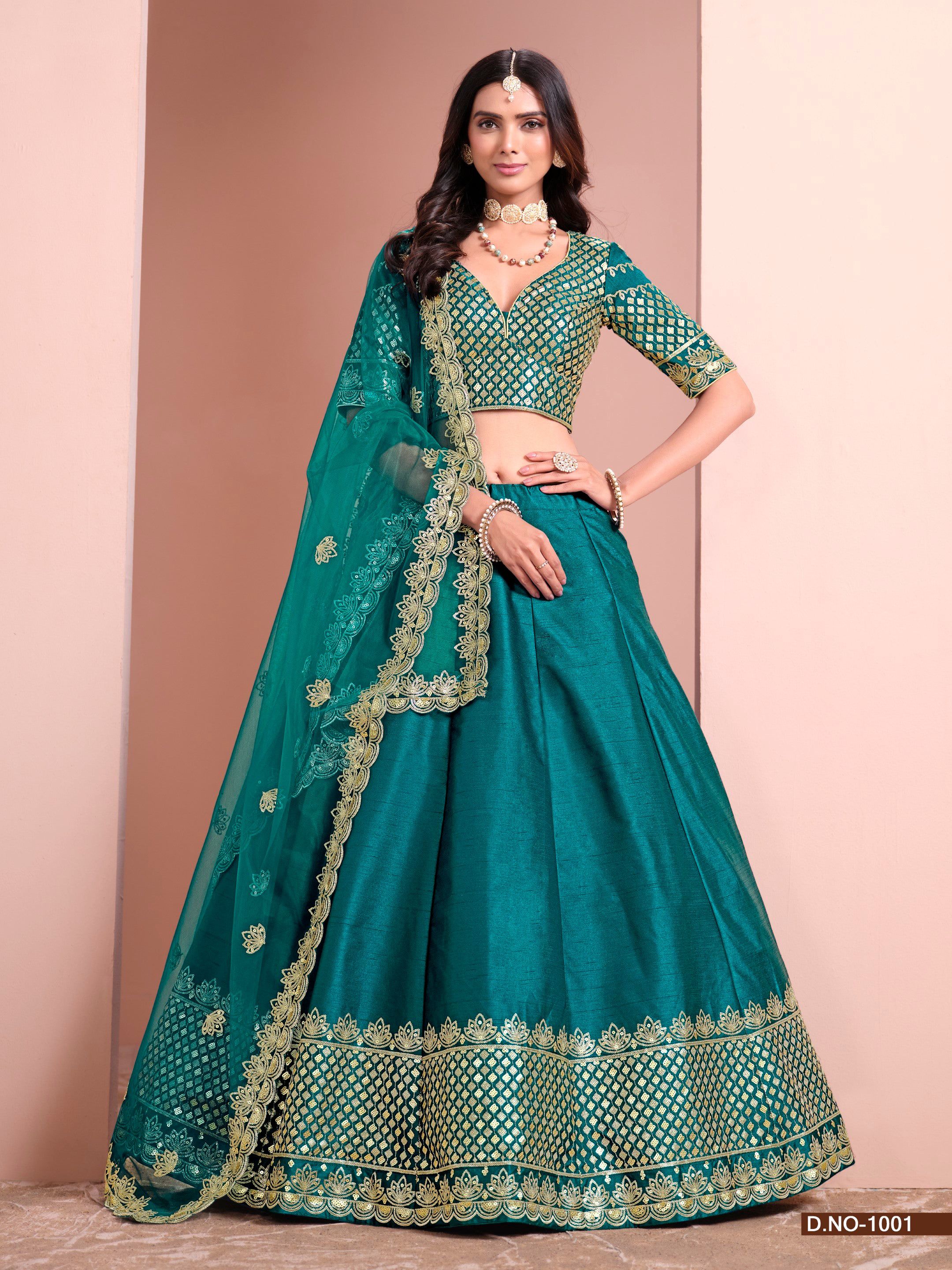 Anaita Turquoise Art Silk Designer Lehenga With Blouse - Distacart
