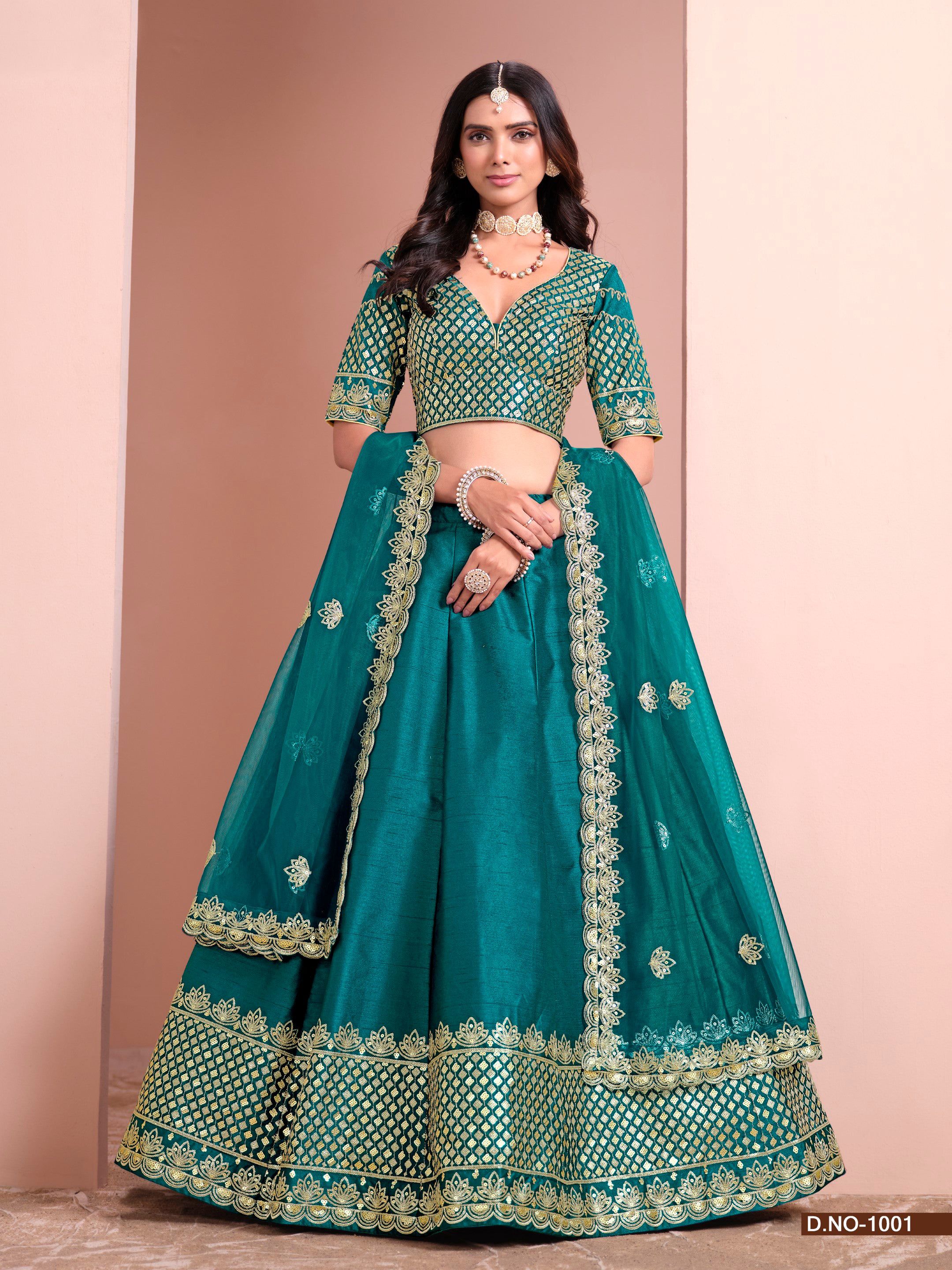 Anaita Turquoise Art Silk Designer Lehenga With Blouse - Distacart