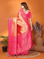 Thumbnail for Anaita Peach Tissue Silk Saree With Weaving Zari Work - Distacart