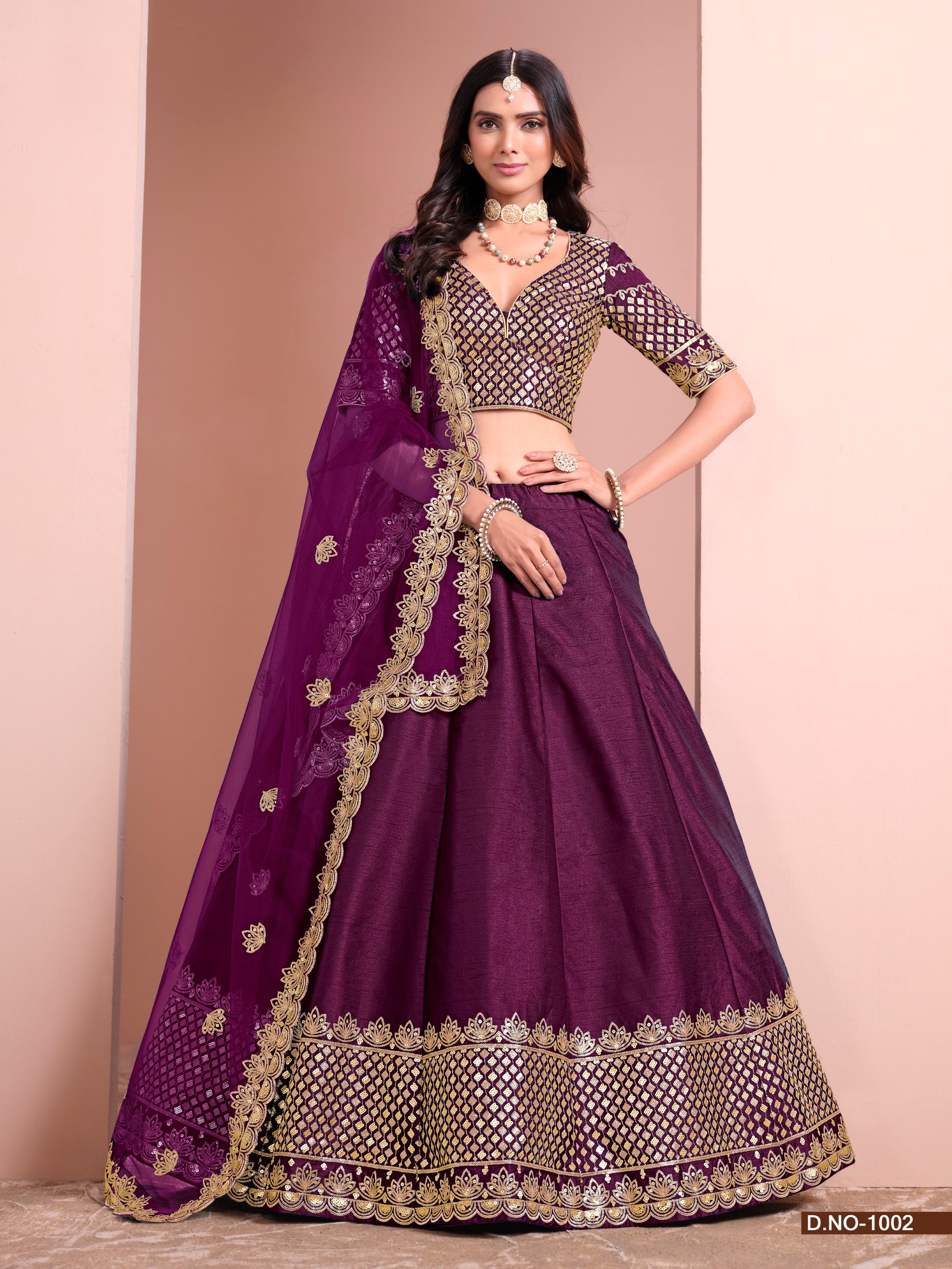 Anaita Purple Art Silk Designer Lehenga With Blouse - Distacart