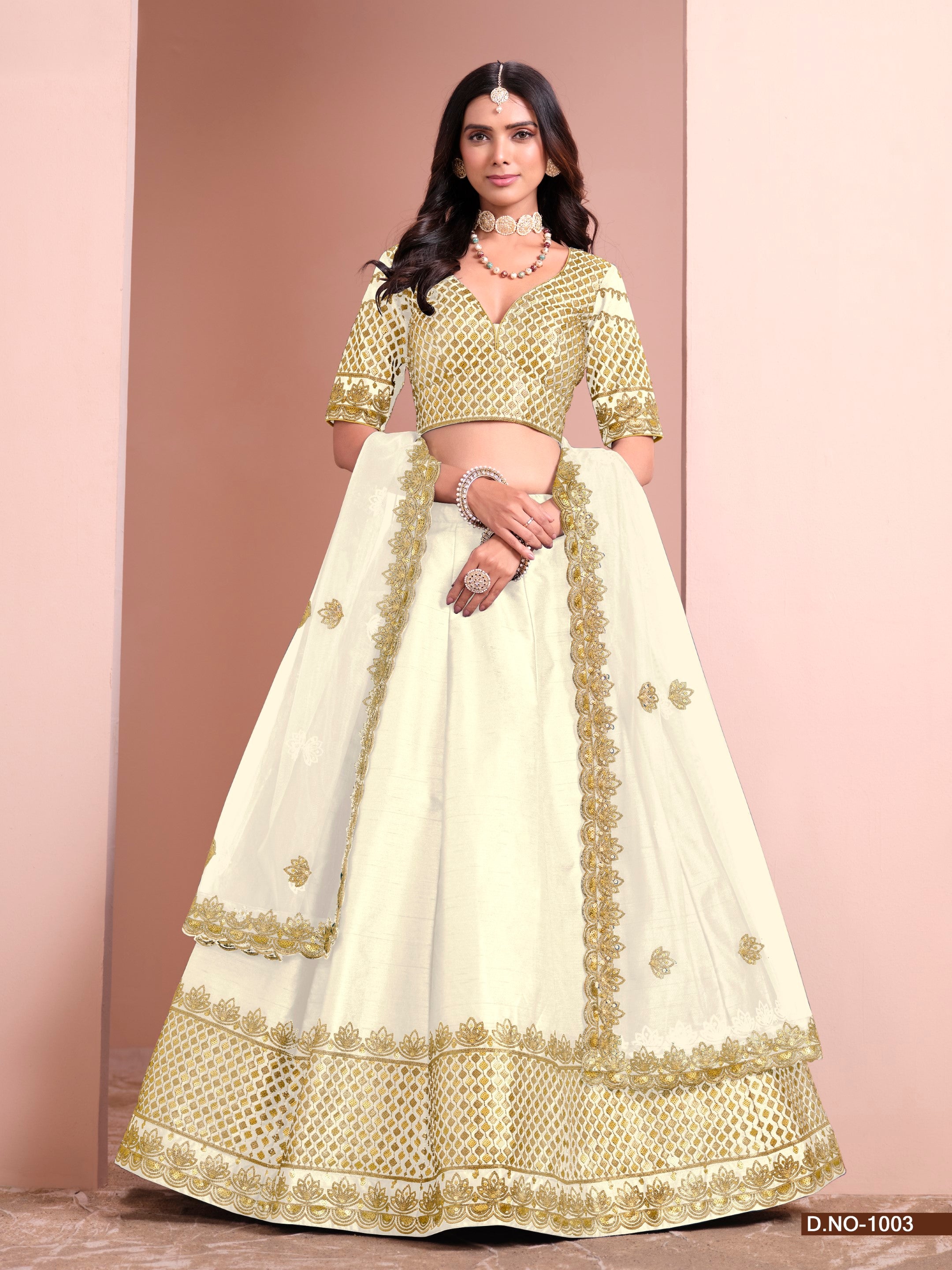 Anaita White Art Silk Designer Lehenga With Blouse - Distacart
