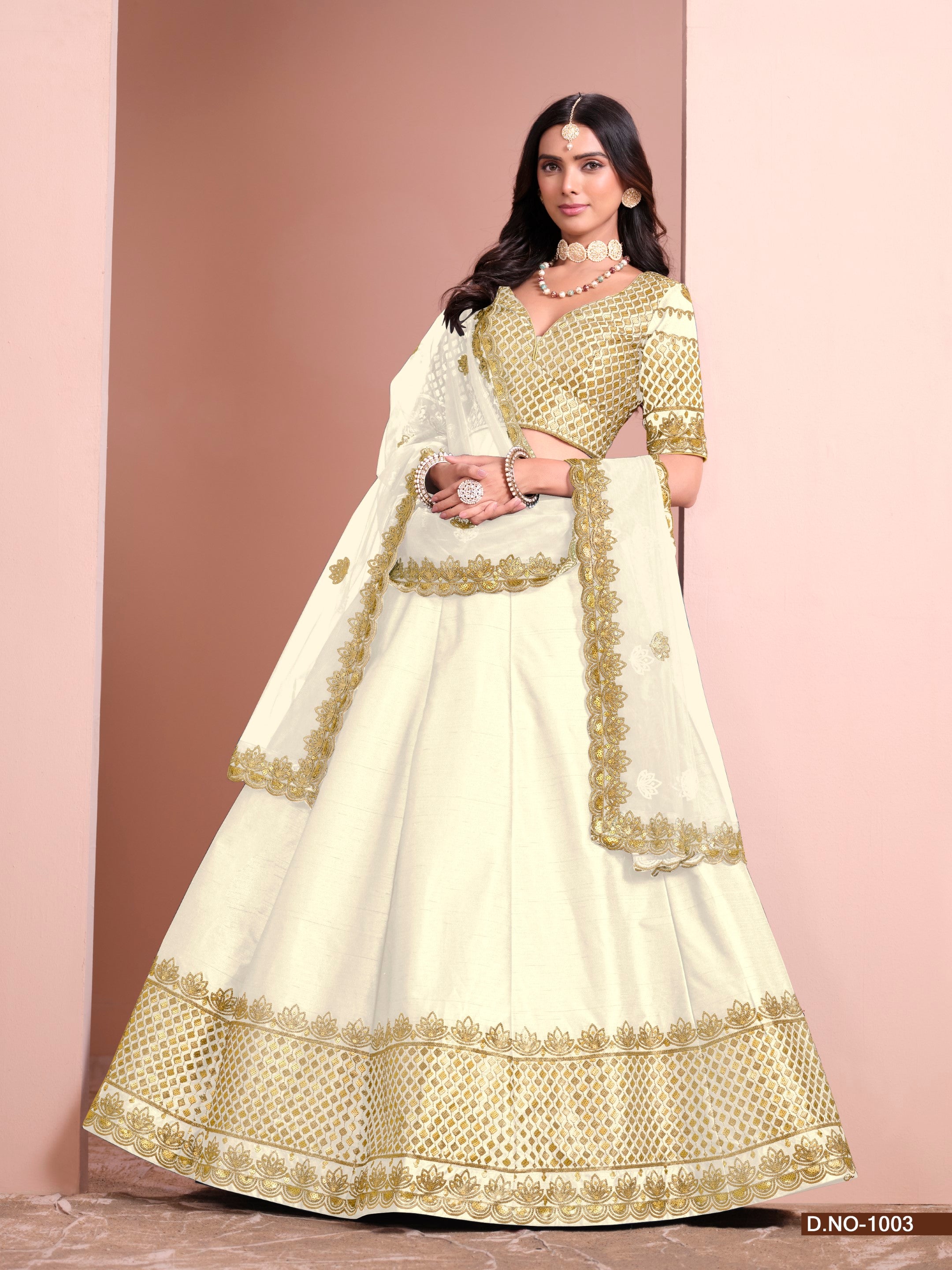 Anaita White Art Silk Designer Lehenga With Blouse - Distacart