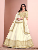 Thumbnail for Anaita White Art Silk Designer Lehenga With Blouse - Distacart