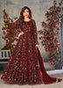 Anaita Maroon Embroidered Butterfly Net Anarkali Suit - Distacart