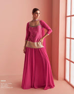 Thumbnail for Anaita Pink Chinon Stitched Suit With Embroidery Work - Dista