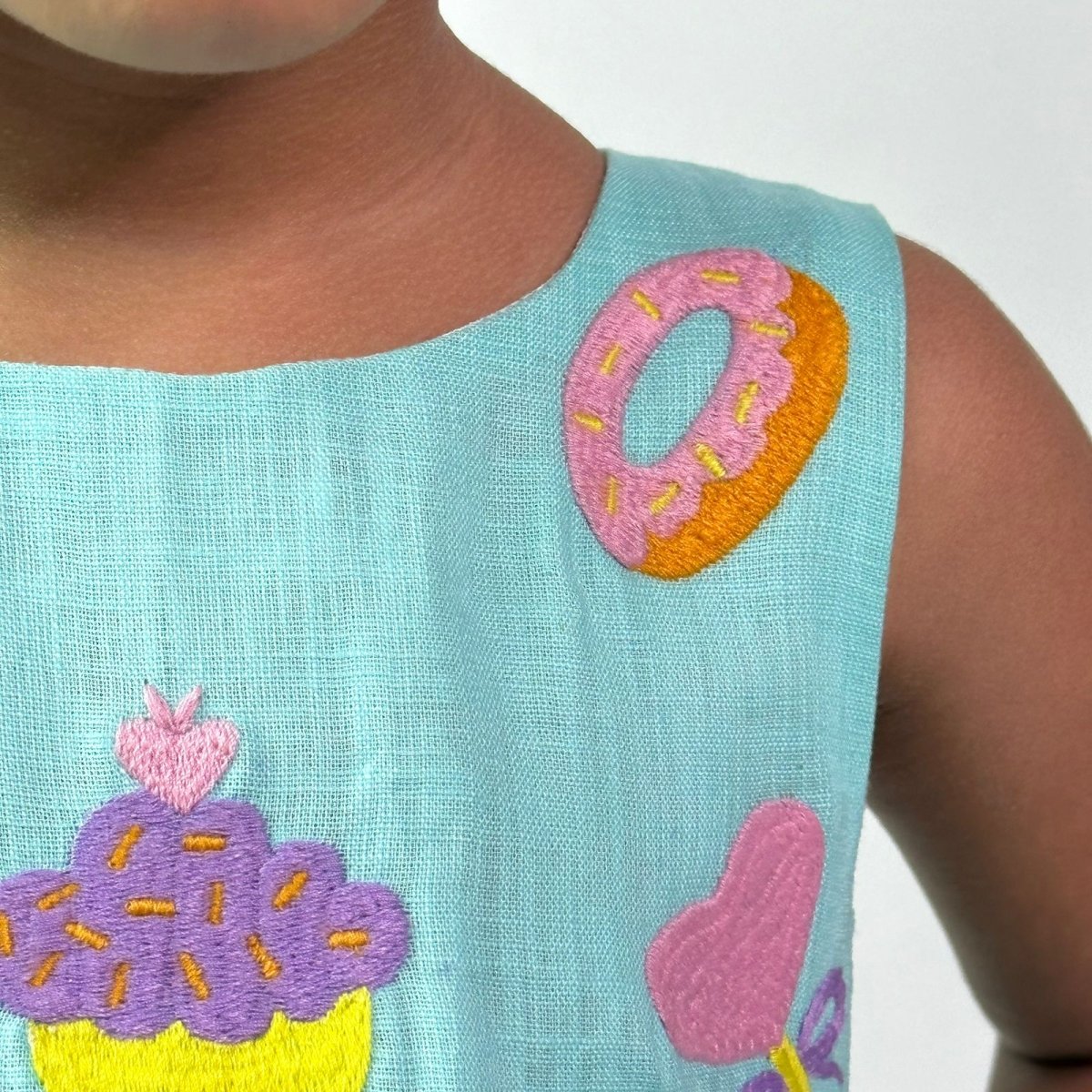 ArthLife Cyan Candy Party Wear Dress - Distacart
