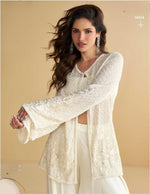 Thumbnail for Anaita White Silk Stitched Suit With Embroidery Work - Dista