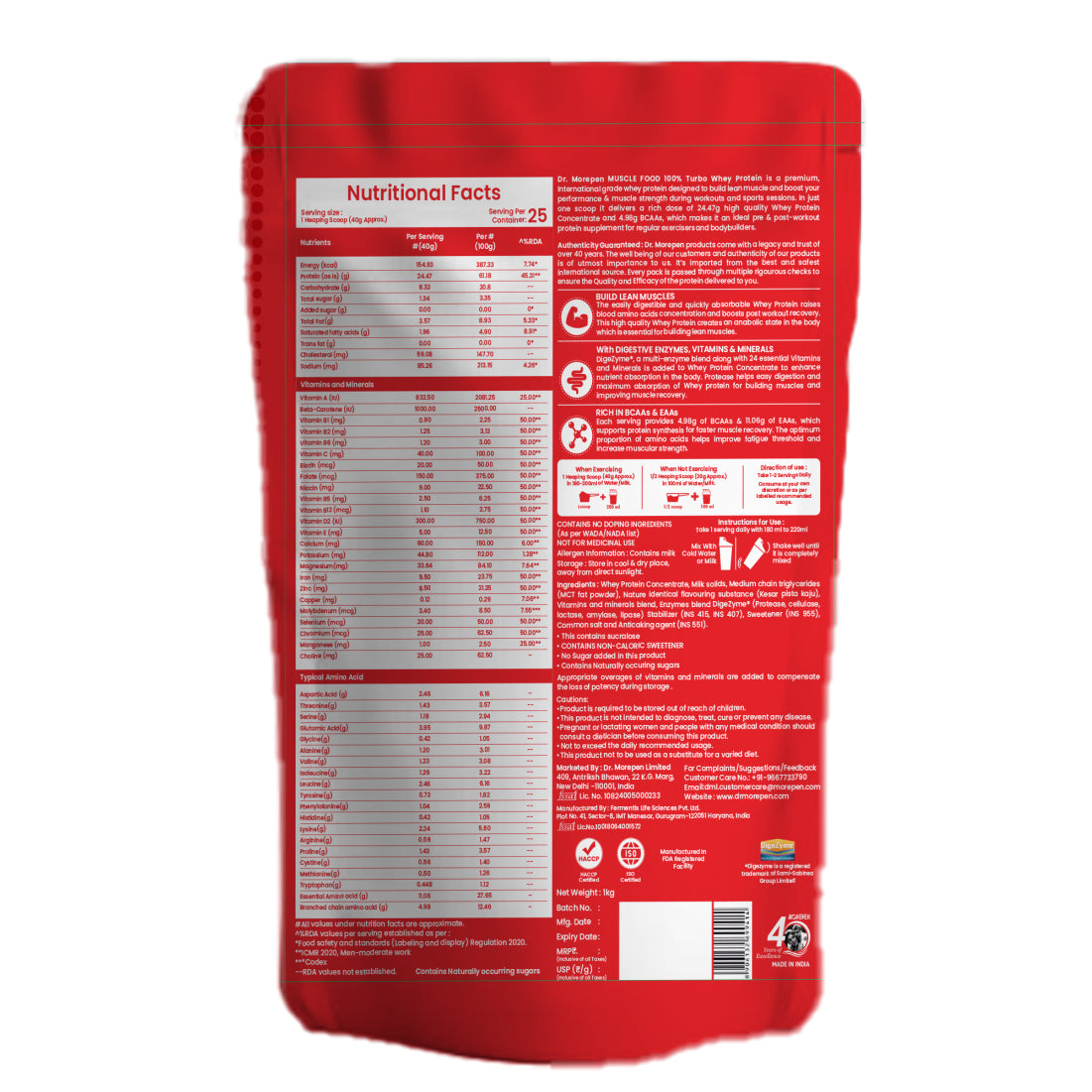 Dr. Morepen Turbo Whey Irish Chocolate