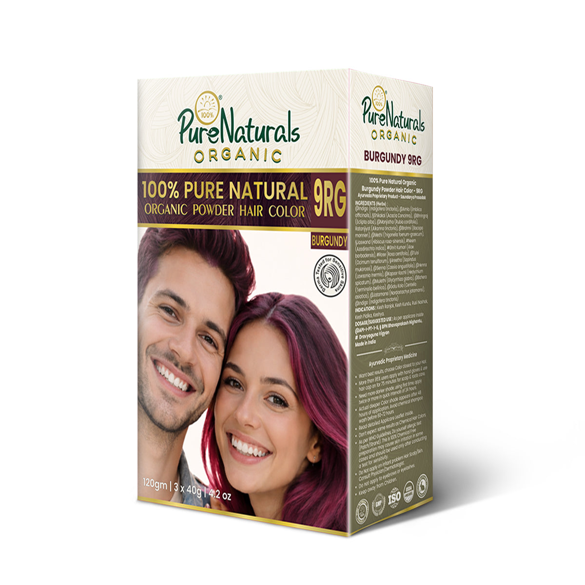 byPureNaturals Organic Pure Natural Powder Hair Colour - 9Bg Burgundy - Dista