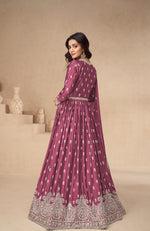 Thumbnail for Anaita Magenta Chinon With Sequence Embroidery Salwar Suit - Distacart