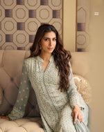 Thumbnail for Anaita Sea Green Georgette Stitched Suit With Embroidery & Beads Work - Distacart