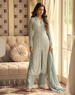 Thumbnail for Anaita Sea Green Georgette Stitched Suit With Embroidery & Beads Work - Distacart