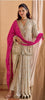Anaita Cream Georgette Stitched Suit With Embroidery & Beats Work - Dista