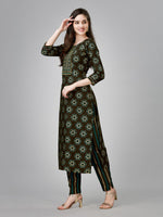 Thumbnail for Malishka Women's Embroidered Rayon Kurta Pant Set-Brown - Distacart