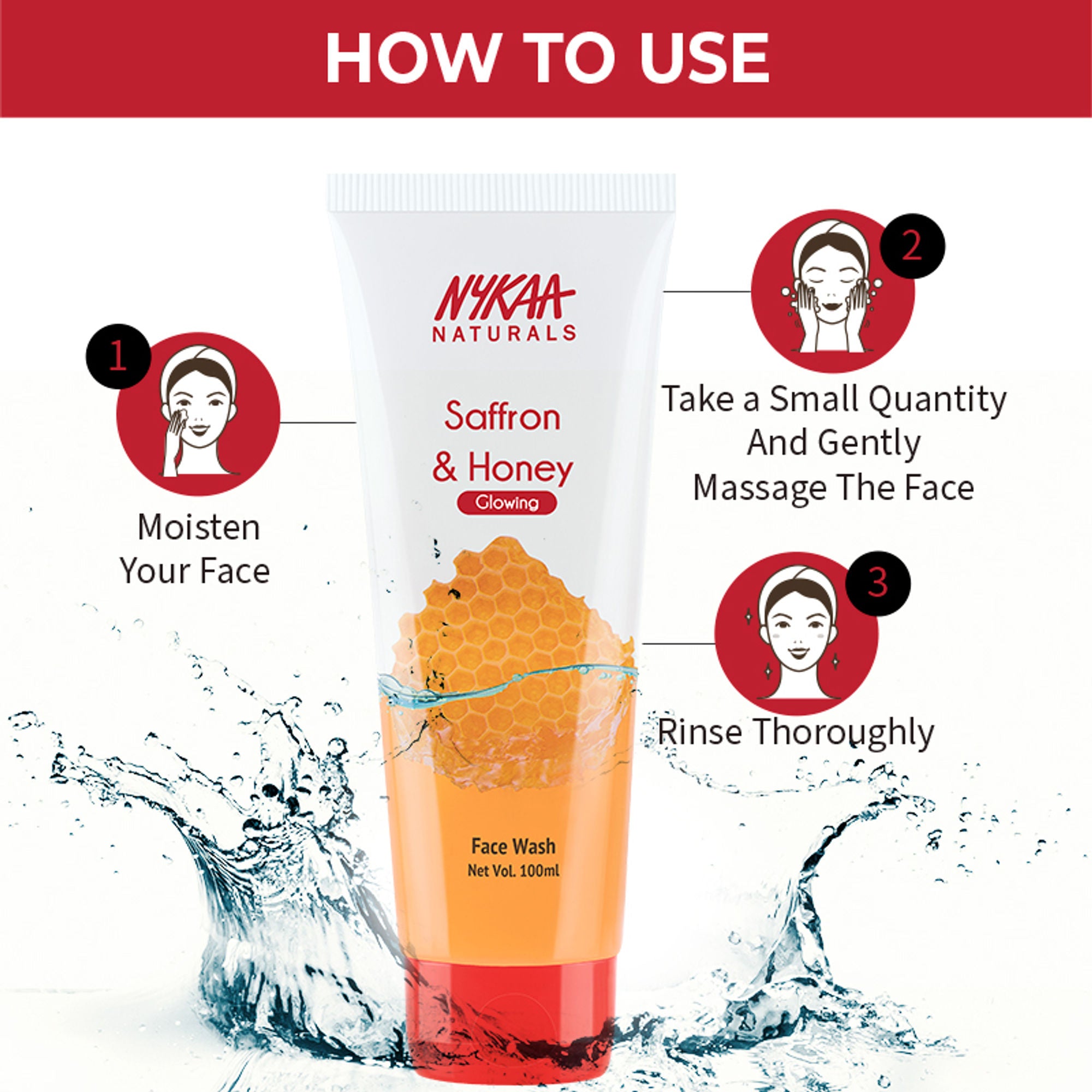 Nykaa Anti-Acne Face Wash With Salicylic Acid, Tea Tree & Neem - For Oily & Acne Prone Skin - Saffron Honey - Distacart