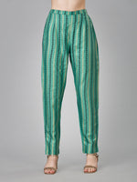 Thumbnail for Malishka Women's Embroidered Rayon Kurta Pant Set-Green - Distacart