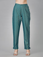 Thumbnail for Malishka Women's Embroidered Rayon Kurta Pant Set-Blue - Distacart