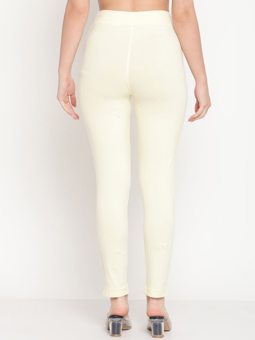 TAG 7 Pack of 2 Cream-Coloured & Maroon Ankle-Length Leggings