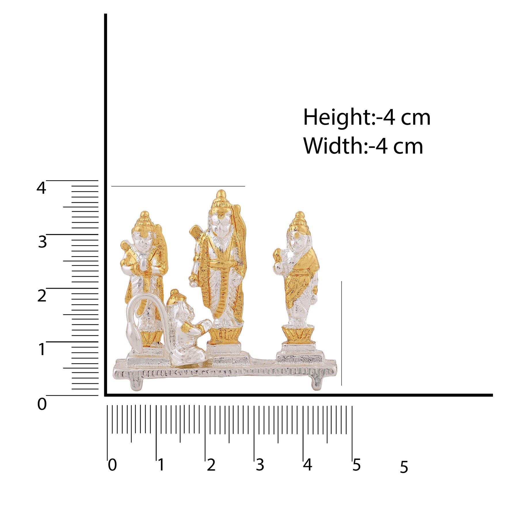Estele Gold-Polished Spiritual Ram Darbar|God Ram,Laxman,Sita & Hanuman Idol for Home/Car Décor - Distacart
