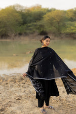 Thumbnail for Vegaa Fashion Black Chanderi Silk Designer Salwar Suit