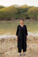 Thumbnail for Vegaa Fashion Black Chanderi Silk Designer Salwar Suit