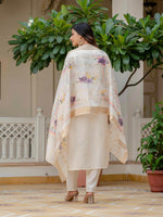 Thumbnail for Vegaa Fashion Off White Roman Silk Embroidered Salwar Suit
