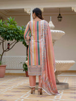 Thumbnail for Vegaa Fashion Orange Rayon Embroidered Salwar Suit
