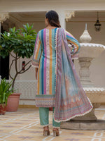 Thumbnail for Vegaa Fashion Sky Blue Rayon Embroidered Salwar Suit