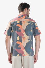 Thumbnail for Xkind Dark Grey Abstract Printed Relaxed Fit Shirt