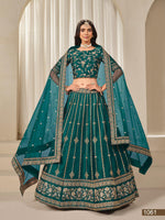 Thumbnail for Anaita Rama Embroidered Heavy Art Silk Designer Lehenga With Blouse - Distacart