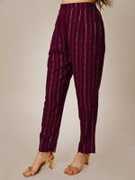Thumbnail for Malishka Women's Embroidered Rayon Kurta Pant Set-Purple - Distacart