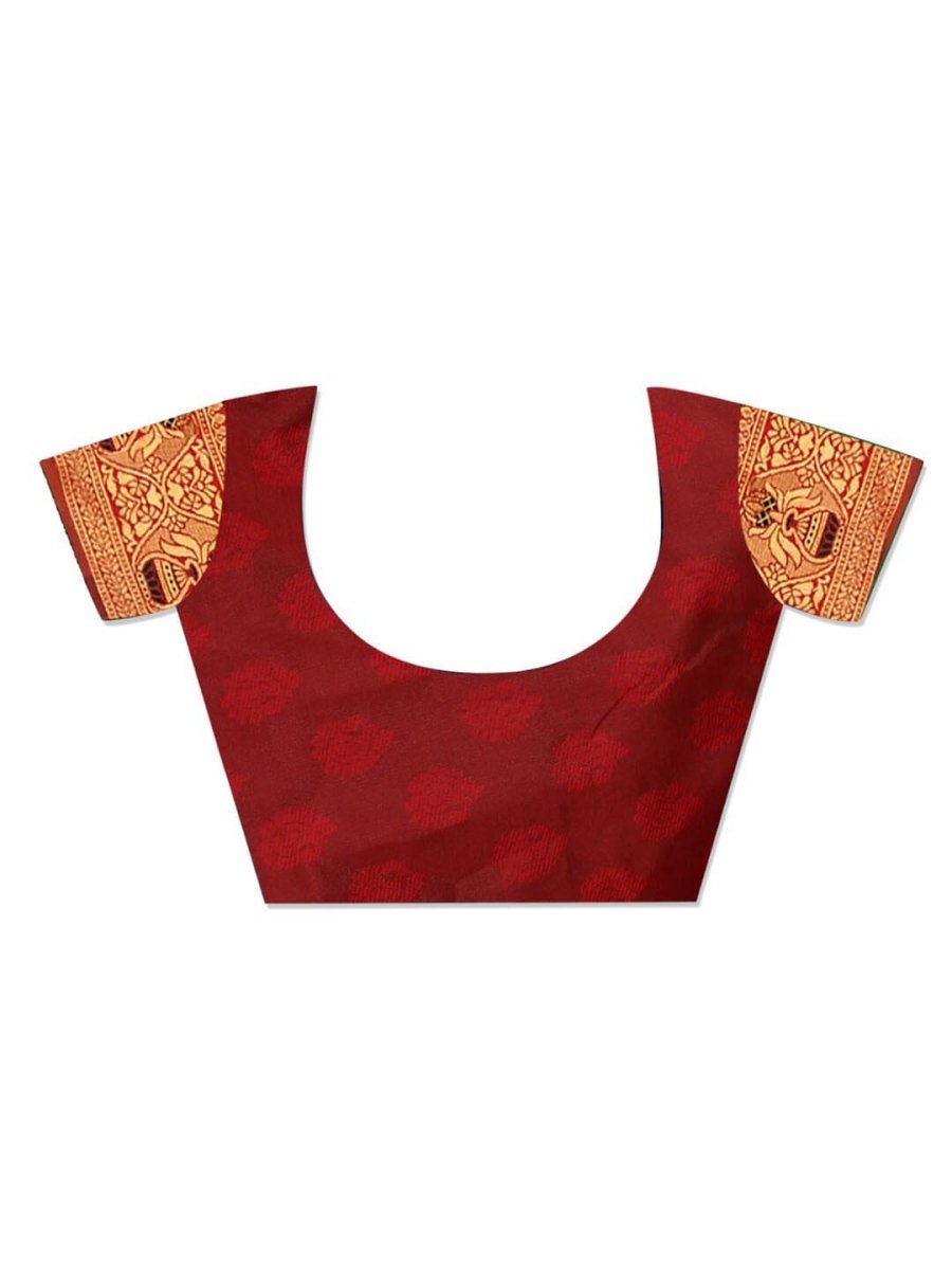 Anouk Black & Red Ethnic Motifs Woven Design Zari Art Silk Kanjeevaram Saree - Distacart
